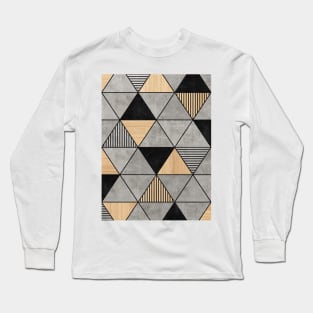 Concrete and Wood Triangles 2 Long Sleeve T-Shirt